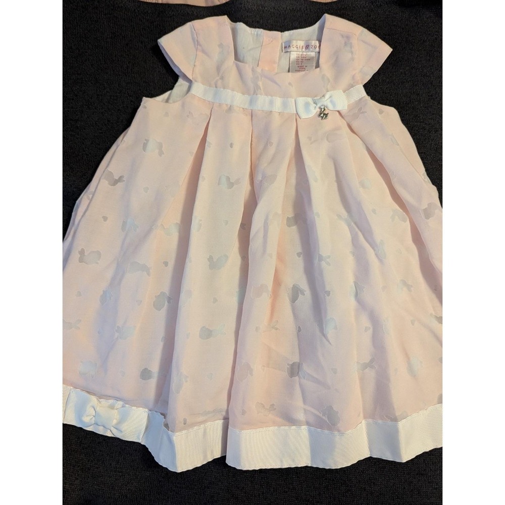 Maggie & Zoe 24 Months Baby Girls Pink Bunny Dress Easter‎ Formal
